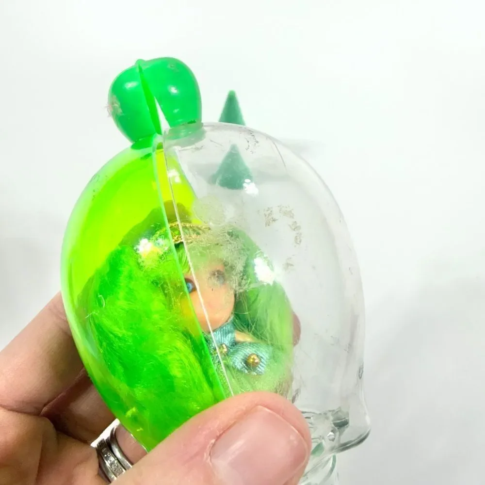 Vintage RARE 1968 Mattel Kiddle cone green doll toy.